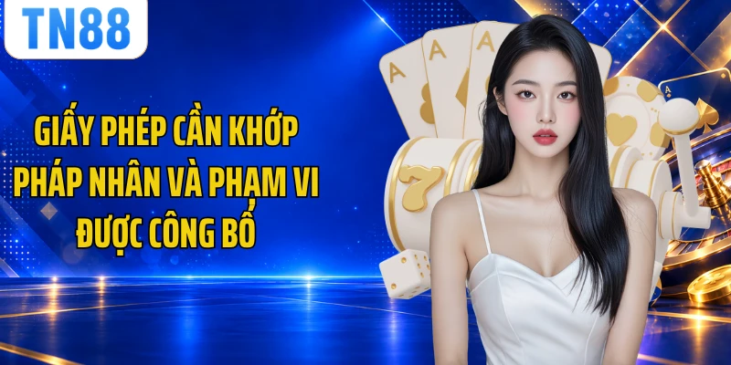 Giấy phép cần khớp pháp nhân và phạm vi được công bố